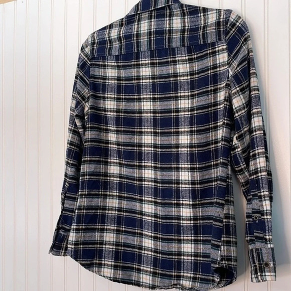 Jachs Girlfriend Blue Plaid Flannel Size Large (L) - Picture 8 of 8